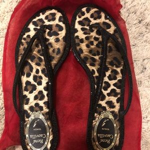 Brand new Rene Caovilla black studded sandals 38.5